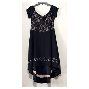 Juniors Off-The-Shoulder Fit & Flare Dress